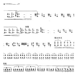 扬琴经典曲目简谱:巫峡船歌 黄河曲