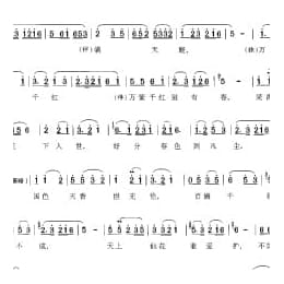 戏剧简谱:天女散花 选自黄梅戏 游龙戏凤 杨霖希配伴奏