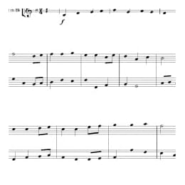 长笛 单簧管圣诞颂歌二重奏曲谱:Away in a Manger for flute and clarinet in Bb