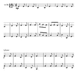 长笛 单簧管圣诞颂歌二重奏曲谱:The Three Kings of Orient Are for flute and clarinet in Bb