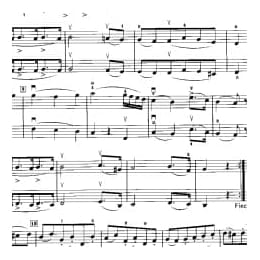 小提琴二重奏曲谱:G大调小步舞曲 贝多芬曲 梁訢改编曲目 初级