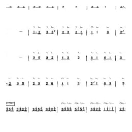 古筝考级乐曲简谱: 浙东锣鼓曲牌 滕春江改编 一级