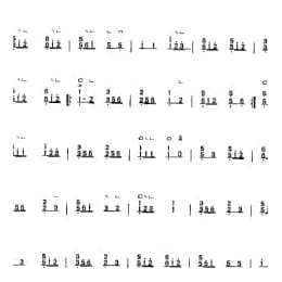 古筝考级乐曲简谱: 阿都沁阿斯尔 蒙古族民间乐曲 官司布道尔吉演奏 何宝泉记谱 二级