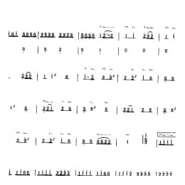 古筝考级乐曲简谱: 小镰刀 刘明将曲 孙文妍编谱 二级