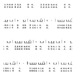 少儿歌唱考级简谱:旋转的童年 朱积聚词 徐沛东曲 三级