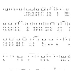 少儿歌唱考级简谱:牛背上的孩子 霄鹏词 陈晓敏曲 三级