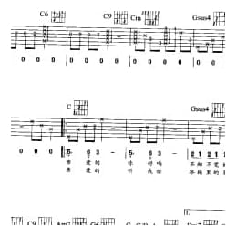 刘德华歌曲吉他六线谱:亲爱的妈妈 附简谱歌词