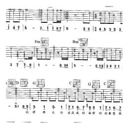 刘德华歌曲吉他六线谱:再说一次我爱你 附简谱歌词