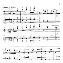 少儿钢琴四手联弹曲目:捷克波尔卡舞曲 约翰 斯特劳斯曲 五线谱