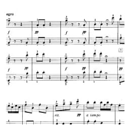 少儿钢琴四手联弹曲目:拨奏波尔卡舞曲 约翰 斯特劳斯曲 五线谱