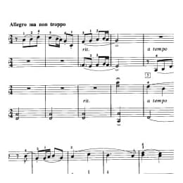 少儿钢琴四手联弹曲目 田园 交响曲 第一乐章片段 贝多芬曲 郭瑶改编 五线谱