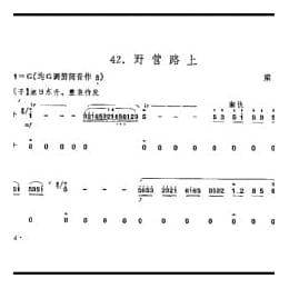 竹笛二重奏简谱:野营路上 梁欣曲